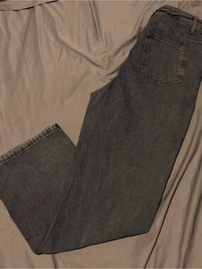 SHEIN Women's Straight Jeans in Dark Gray
